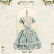 Mademoiselle Pearl Four Leaf Clover and Lime Blouse Apron Overdress JSK and Ops(Reservation/2 Colours/Full Payment Without Shipping)